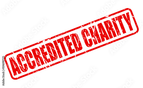 ACCREDITED CHARITY RED STAMP TEXT