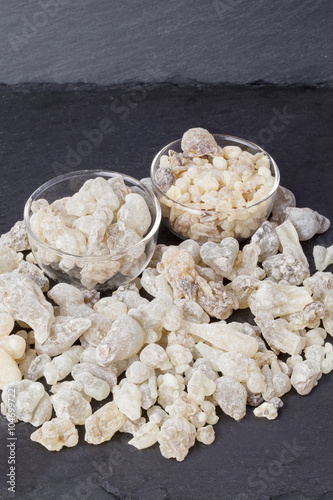 Frankincense is an aromatic resin, used for religious rites, incense and perfumes.
 photo