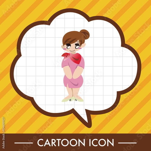 flight attendants theme elements vector,eps