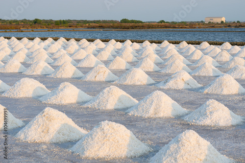 Salt manufacturing at Samut Sakorn province Thailand. photo