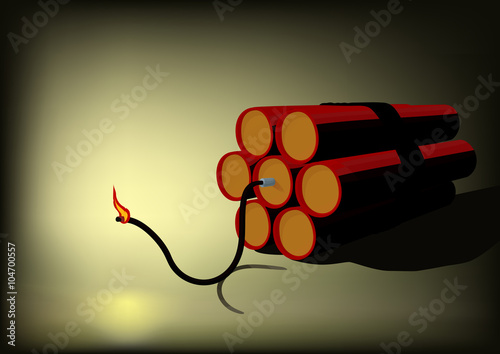 Dynamite explosion cartridge with a bickford fuse