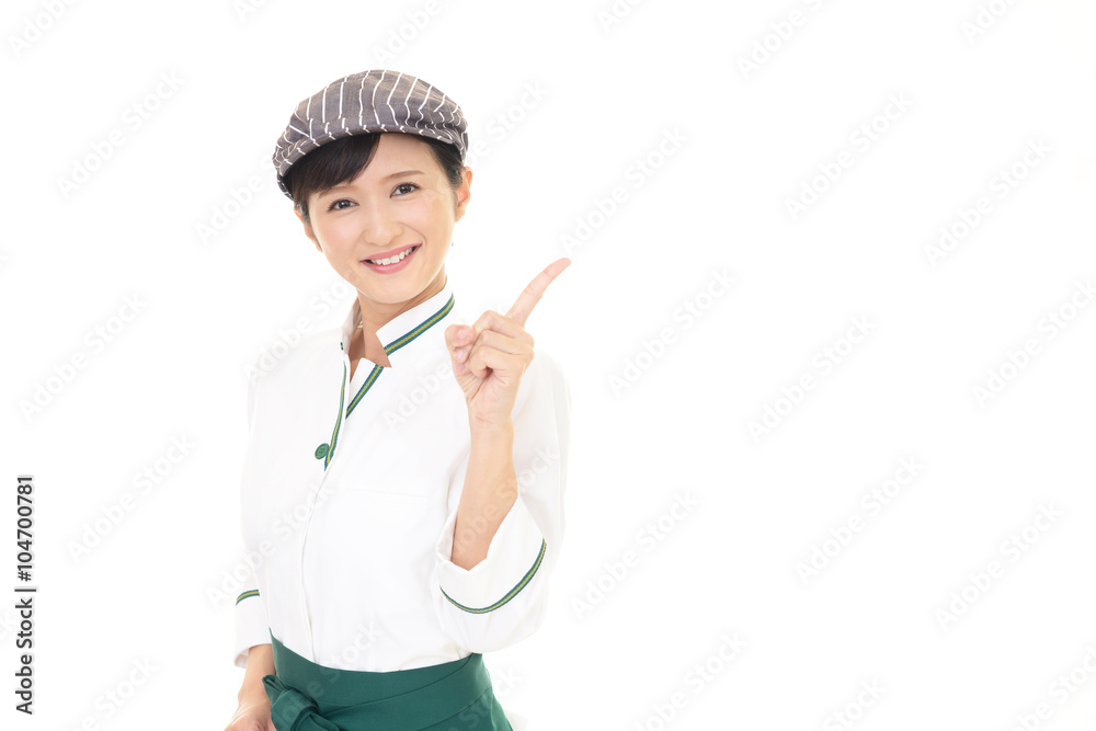 笑顔のウェイトレス 笑顔のウェイトレス