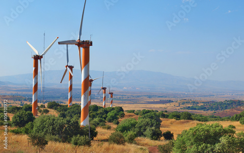 Wind generators in the Golan Heights, Israel