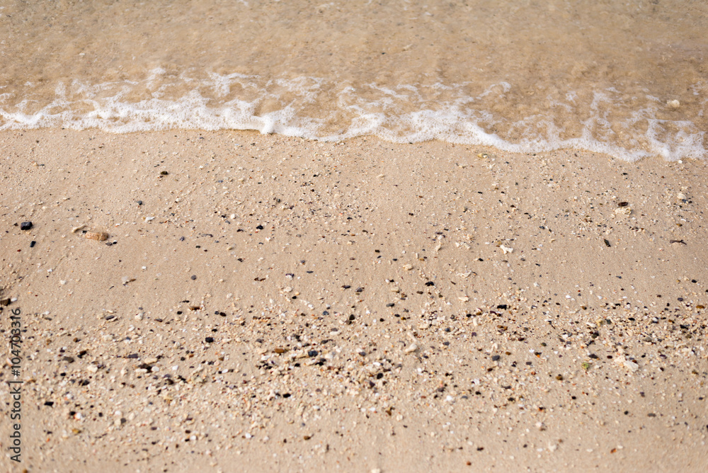 sand beach with wave