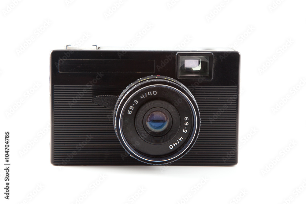 retro photo camera isolated on white background 3