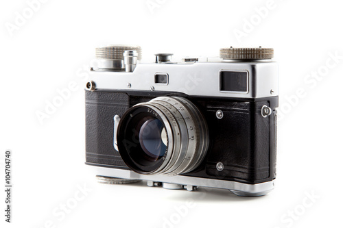 retro photo camera isolated on white background 2