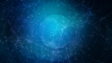 Abstract blue technology, business or science background