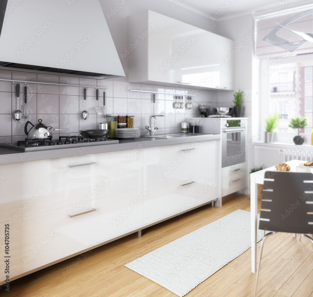 Fototapeta premium Kompaktowe wyposażenie kuchni