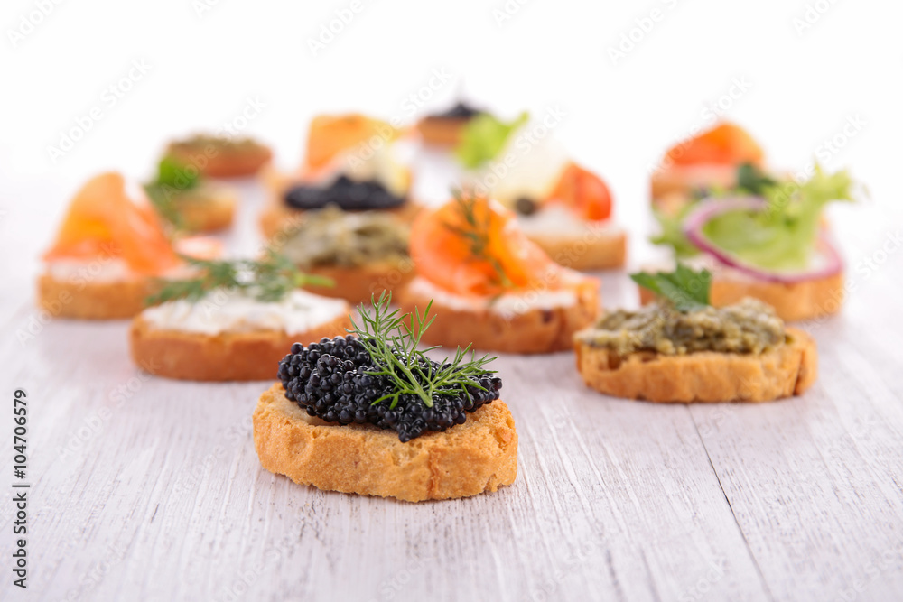 assorted canape