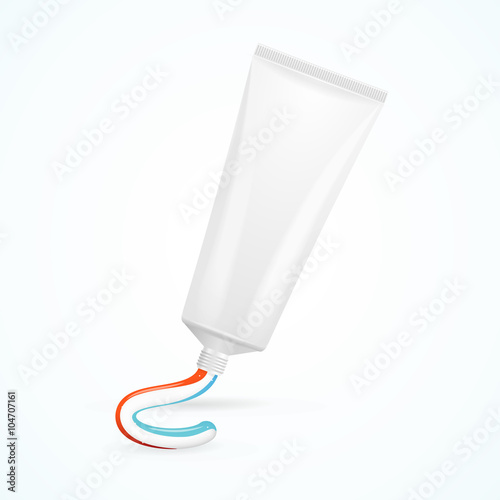 Toothpaste Template Mockup. Vector