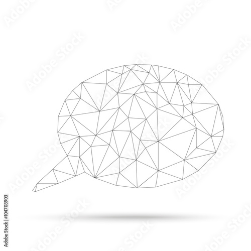 Speech Bubble Low Poly Network