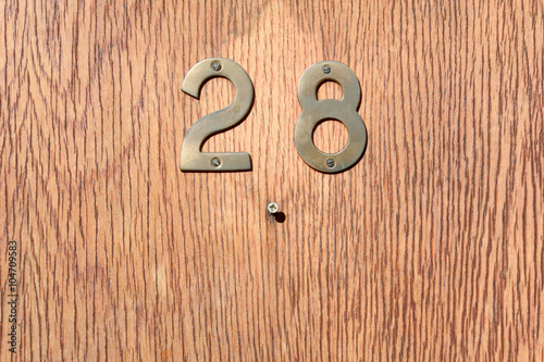 Obraz na płótnie House number 28 sign