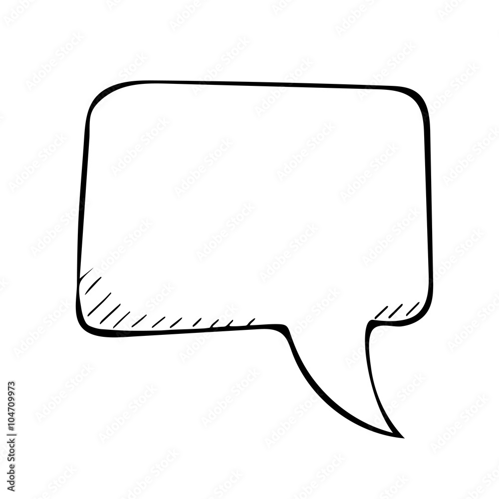 Fototapeta premium sketchy speech bubble, vector doodle illustartion