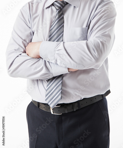 Unrecognizable businessman standing in a pending pose