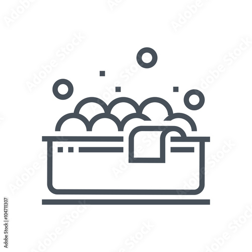 Bath tub, jakuzi icon