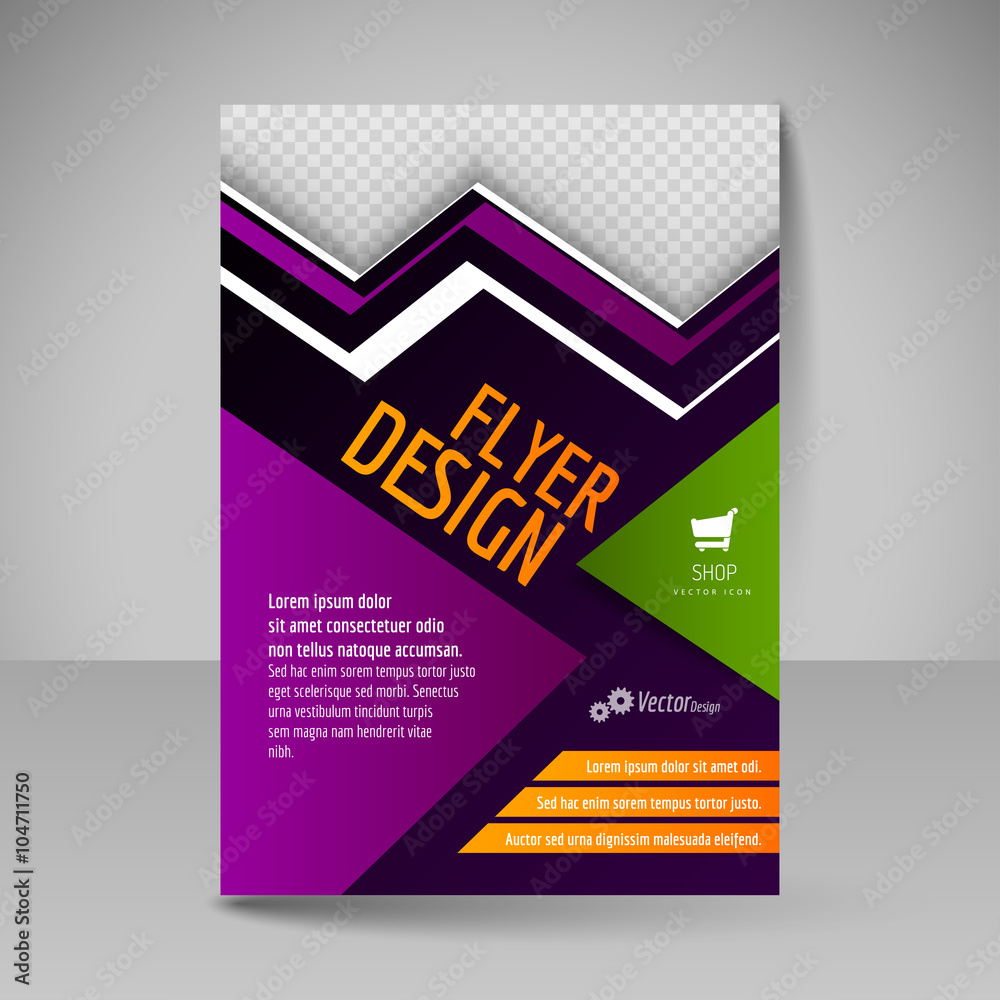 Fototapeta premium Flyer, magazine cover, brochure, template design for business ed