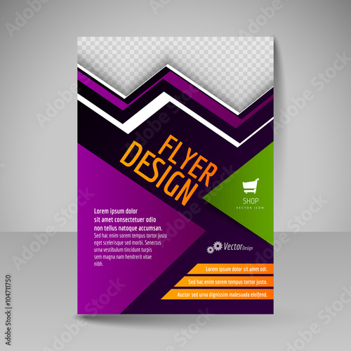Flyer, magazine cover, brochure, template design for business ed