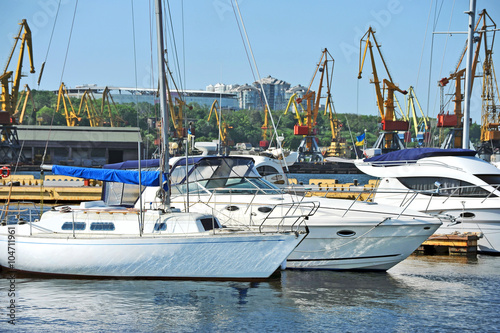 Motor yacht in jetty