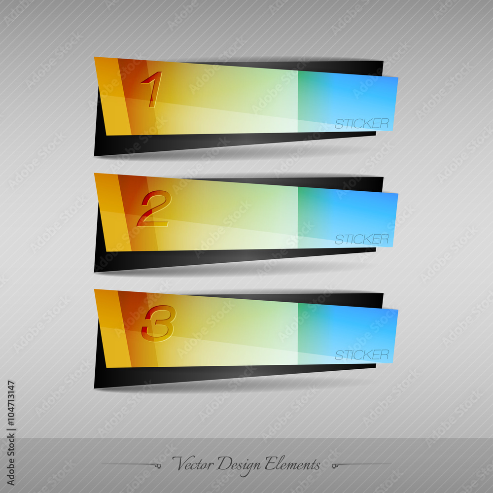 Fototapeta premium Business stickers on the gray background for infographics webdes