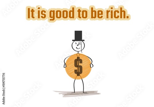 rich man with coin
