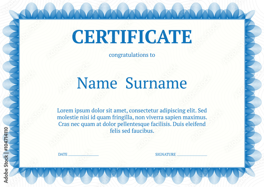 Award certificate template Vector Award certificate template Vector