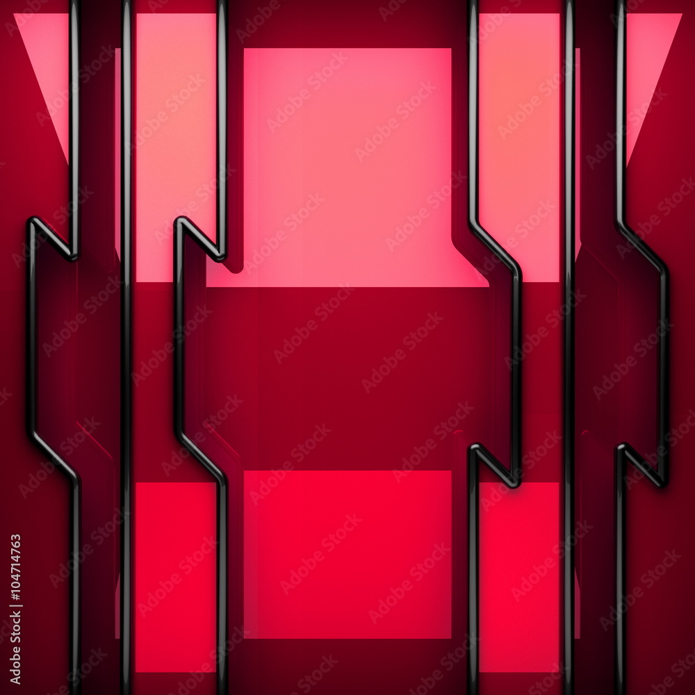 Naklejka premium red metal plate with some reflection