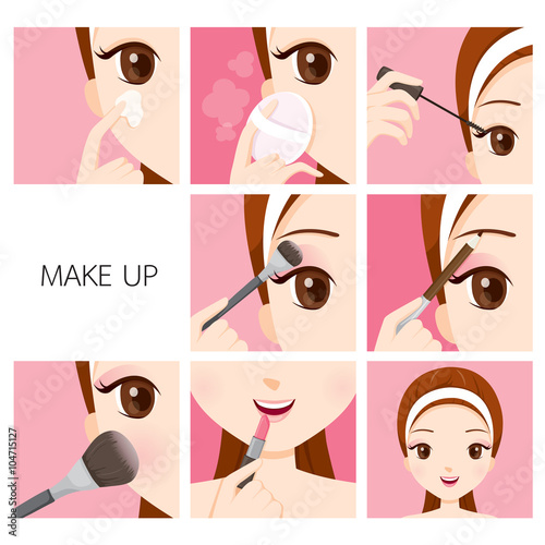 Step To Make Up For Woman, Facial, Beauty, Cosmetic, Makeup, Health, Lifestyle, Fashion