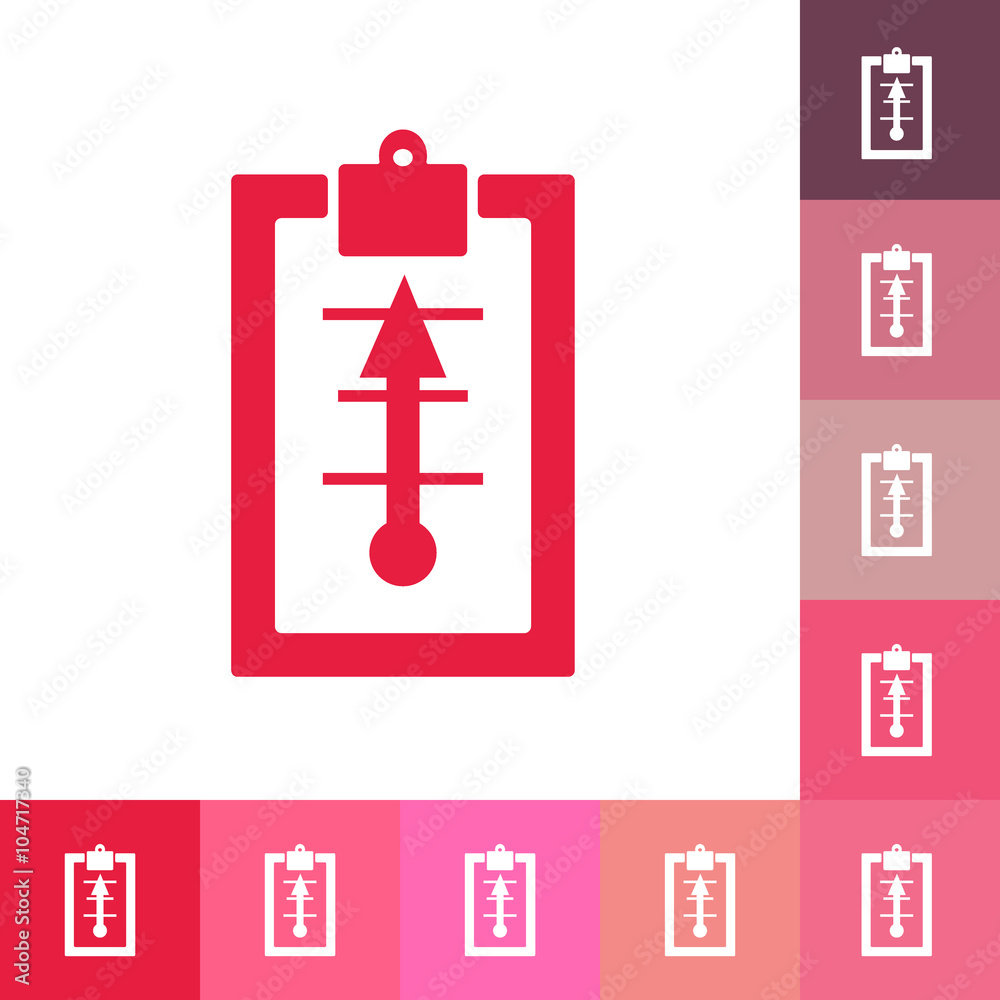 Obraz premium Icons in a flat style questionnaire