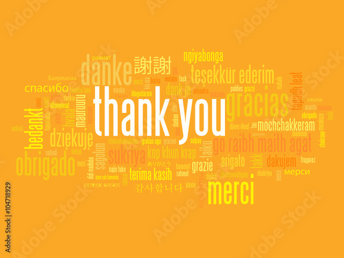 
THANK YOU Vector Tag Cloud Card