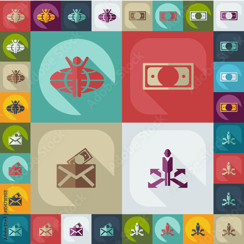 Collection set of flat icons business theme © chorniy10