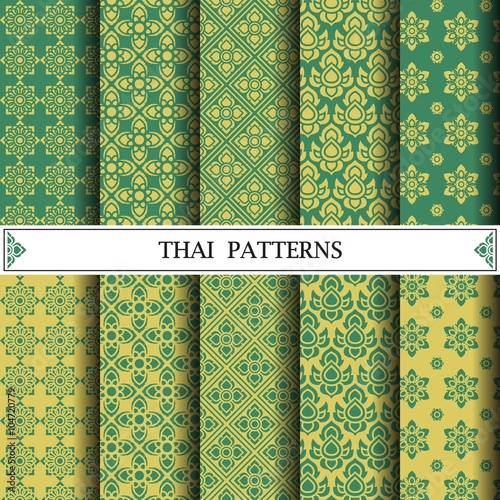 Thai pattern, pattern fills, web page background, surface textur