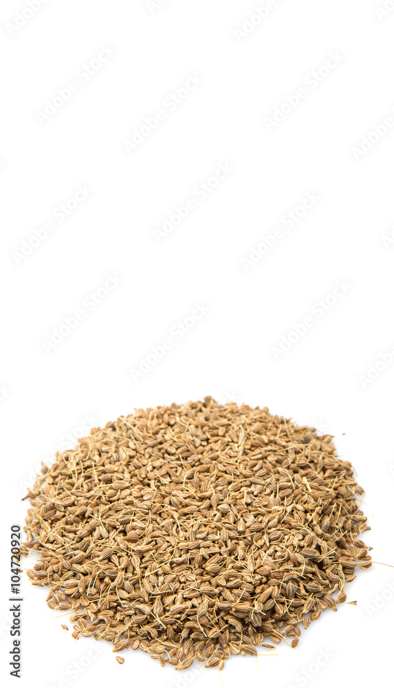 Dried aniseed over white background Dried aniseed over white background
