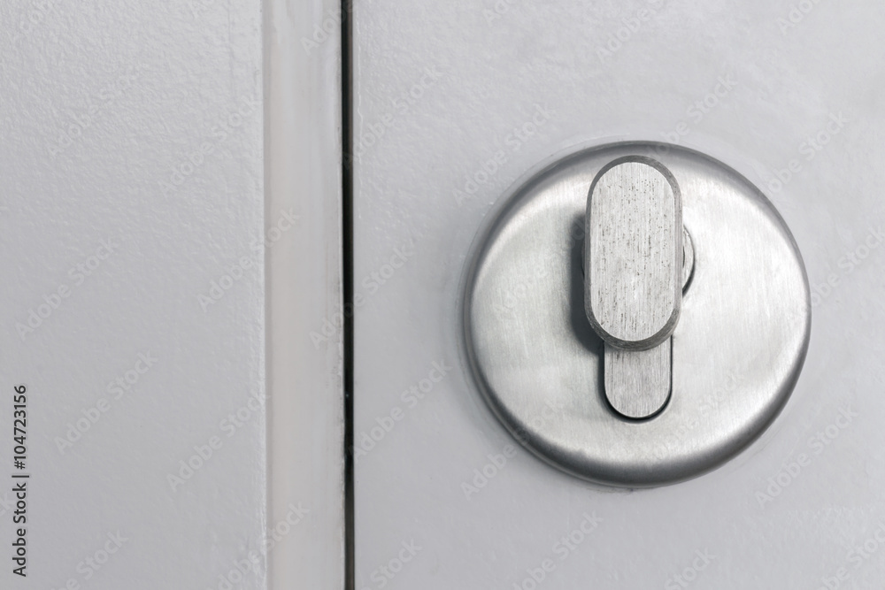 Close up aluminium door locked. Close up aluminium door locked.