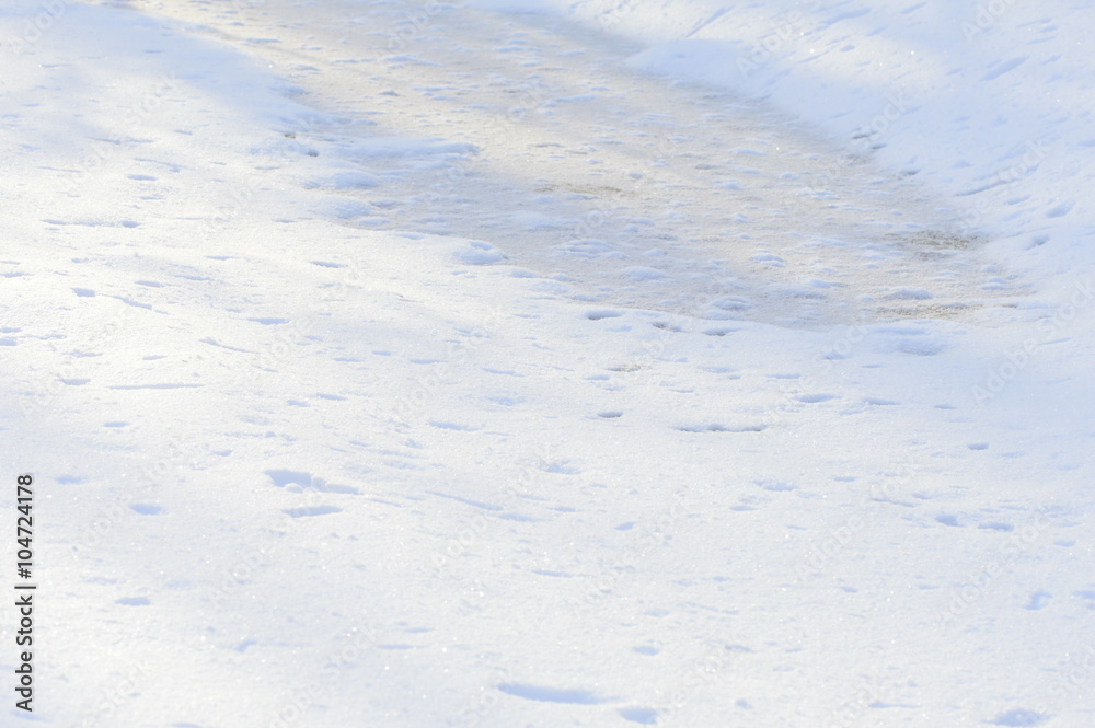 Winter natural background snow area under sunlight Winter natural background snow area under sunlight