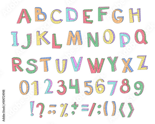 Colorful children ABC for your design. 