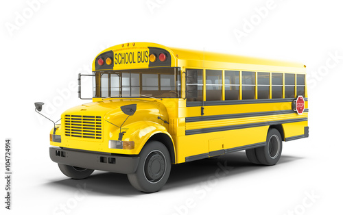 School Bus Isolated on white background