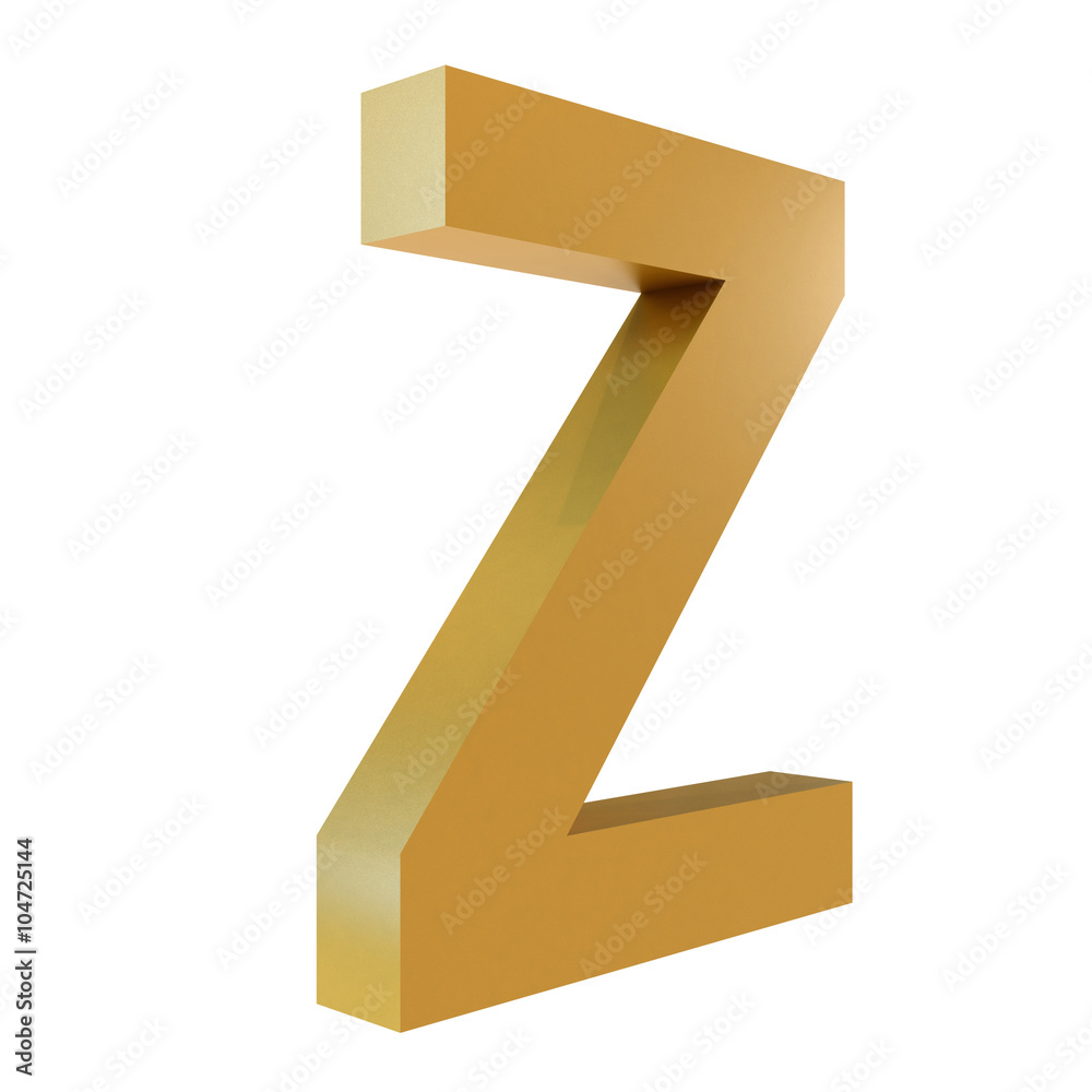 3D Gold Letter Z 3D Gold Letter Z