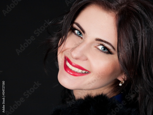 Khvitia_Julia. Face  blue eyes  smiling 