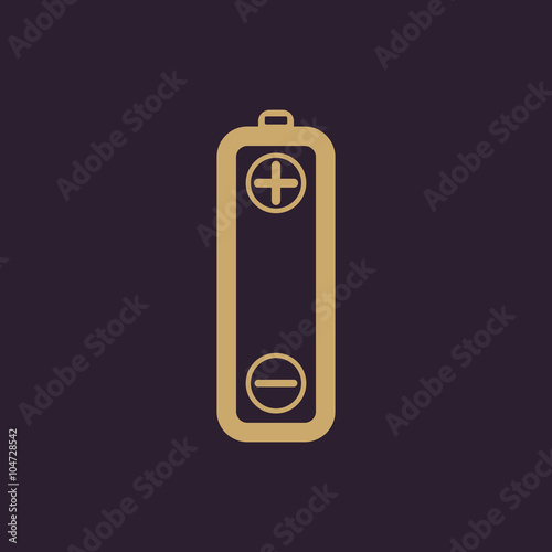 Vector battery icons on white background
