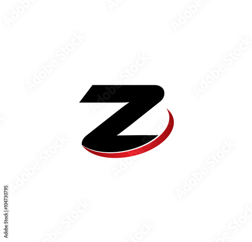 Z initial letter with red swoosh Free Download Z initial letter with red swoosh - GFXLoad