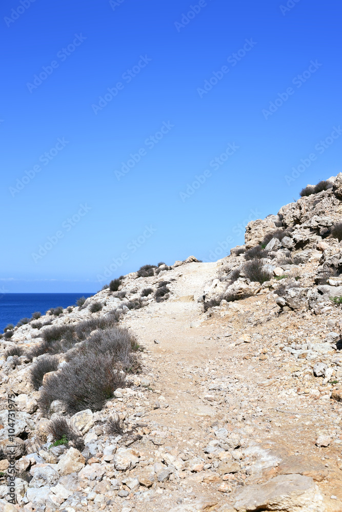 Footpath on a coastline