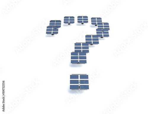 Solar panels in the shape of a question mark 