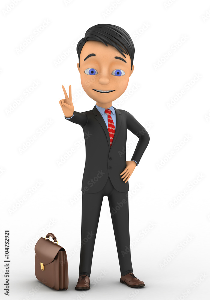 3d businessman showing the world peace 3d businessman showing the world peace