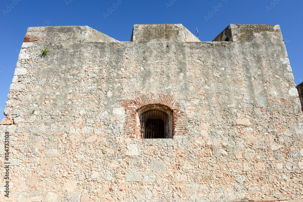 Window of El Morro castle at Santiago de Cuba