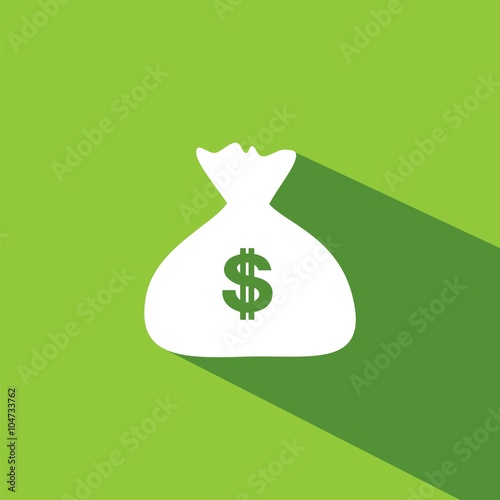 Icono de saco de dinero. Ilustración vectorial