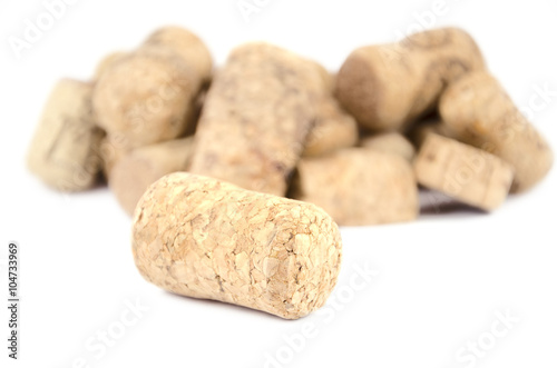 Wine corks on a white background
