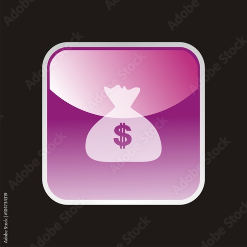 Icono de saco de dinero. Ilustración vectorial