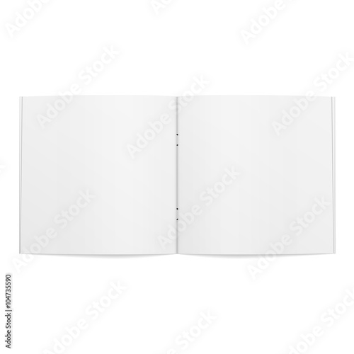 Blank opened square Magazine Template