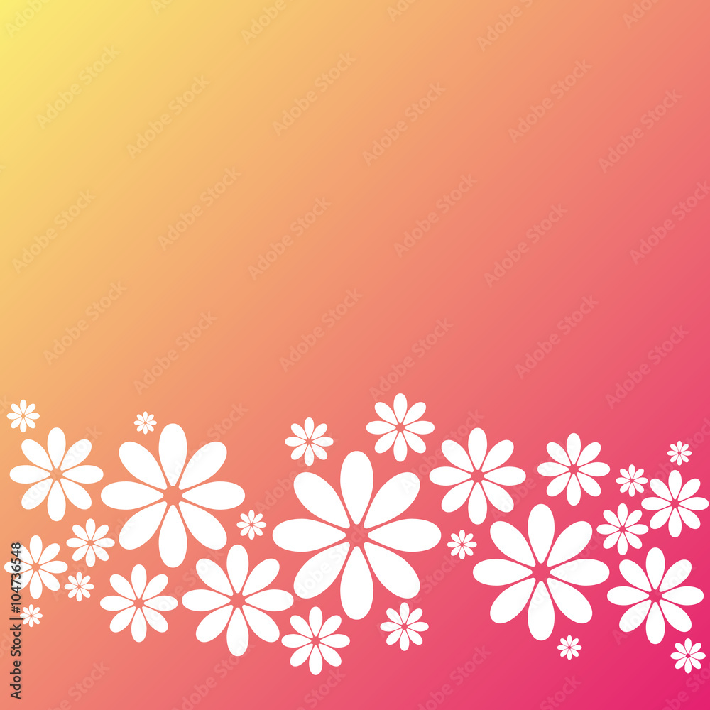 Tropisches Blumenmuster - Hintergrund (weiße Blüten)
