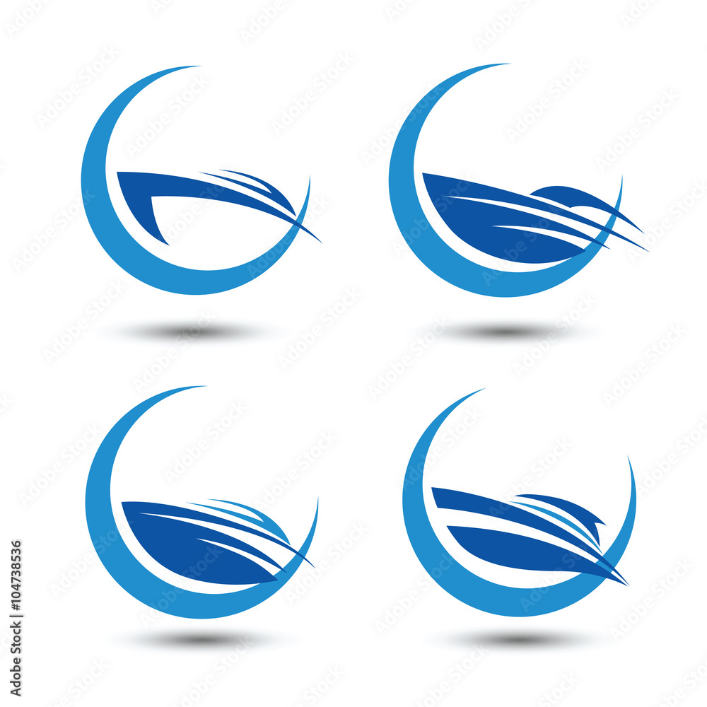 Obraz premium speedboat icon symbol